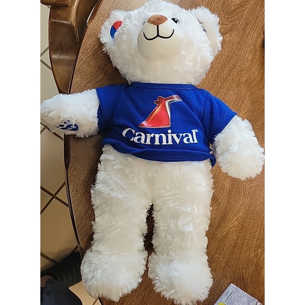 Build A Bear Carnival Cruise Ship Plush White 16" Bear Stuffed BABW - Picture 1 of 9